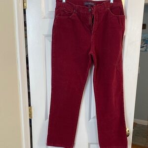 Gloria Vanderbilt Rich Red Corduroy Pants